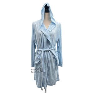 Juicy Couture Light Blue Hooded Robe with Loungewear Robe Large/XL